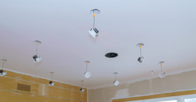 Lighting fixtures in ceiling