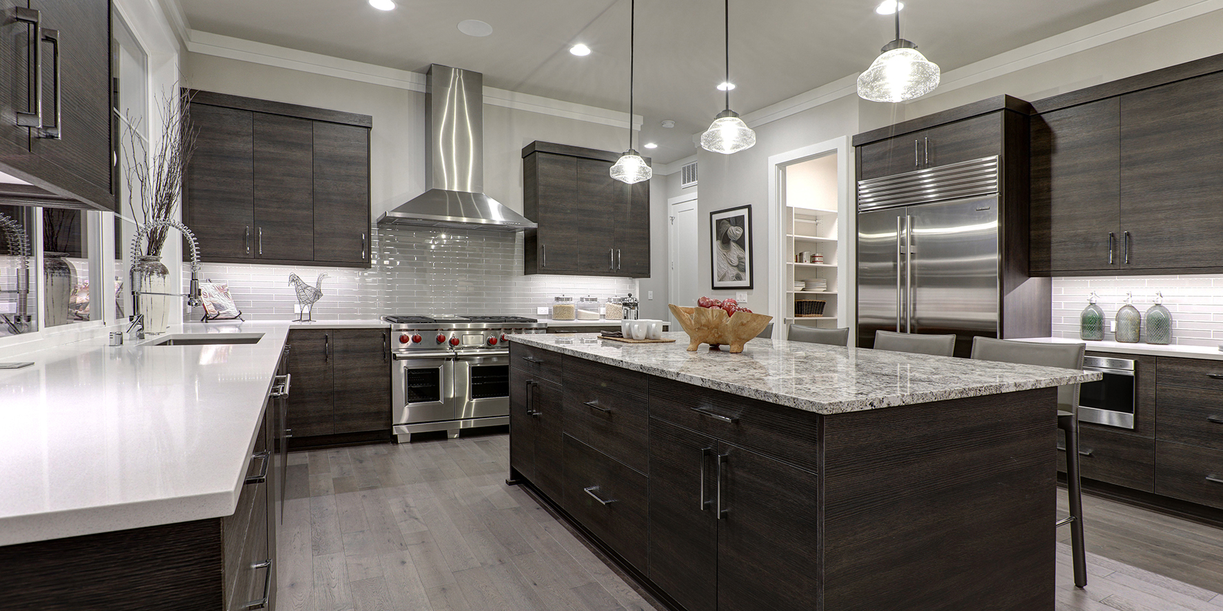 Shafiro Electric electrician checking recessed lighting inside a modern home